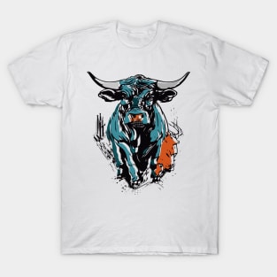 angry Blue bull T-Shirt